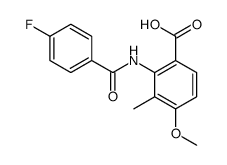 2-[(4-fluorobenzoyl)amino]-4-methoxy-3-methylbenzoic acid Structure