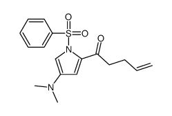 1-[1-(benzenesulfonyl)-4-(dimethylamino)pyrrol-2-yl]pent-4-en-1-one结构式