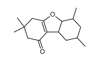 3,3,6,8-Tetramethyl-3,4,5a,6,7,8,9,9a-octahydro-2H-dibenzofuran-1-one Structure