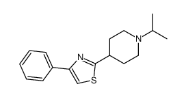 4-phenyl-2-(1-propan-2-ylpiperidin-4-yl)-1,3-thiazole结构式