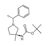 tert-butyl {(3S)-3-methyl-1-[(1R)-1-phenylethyl]pyrrolidin-3-yl}carbamate Structure