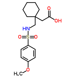 [1-({[(4-Methoxyphenyl)sulfonyl]amino}methyl)cyclohexyl]acetic acid结构式