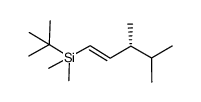 (-)-(3R,1E)-[tert-butyl-(3,4-dimethyl-pent-1-enyl)(dimethyl)]silane Structure