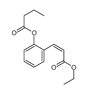 2-(3-ethoxy-3-oxoprop-1-enyl)phenyl butyrate结构式