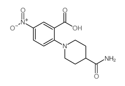 5-Nitro-2-(piperidin-4-carboxamide-1-yl)-benzoic acid结构式