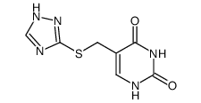 5-(((1H-1,2,4-triazol-3-yl)thio)methyl)pyrimidine-2,4(1H,3H)-dione Structure