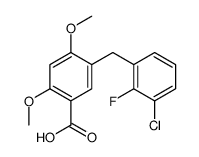 5-(3-chloro-2-fluorobenzyl)-2,4-diMethoxybenzoic acid Structure