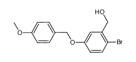 (5-(4-methoxybenzyloxy)-2-bromophenyl)methanol Structure