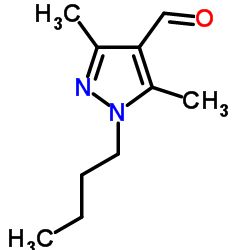 1-Butyl-3,5-dimethyl-1H-pyrazole-4-carbaldehyde结构式