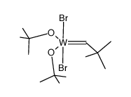 di-tert-butoxy(2,2-dimethylpropylidene)tungsten(VI) bromide Structure