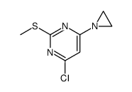 4-aziridin-1-yl-6-chloro-2-methylsulfanyl-pyrimidine结构式