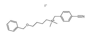 (4-Benzyloxy-butyl)-(4-cyano-benzyl)-dimethyl-ammonium; iodide Structure