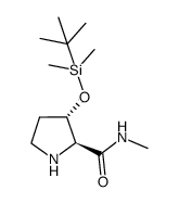 (2S,3S)-3-(tert-butyldimethylsilyloxy)-N-methylpyrrolidine-2-carboxamide结构式