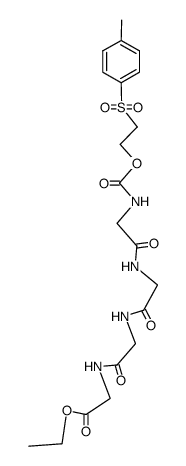 N-2-p-Tolylsulfonyl-ethoxycarbonylglycyl-diglycyl-glycinethylester Structure