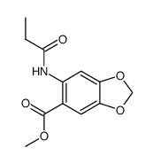 6-propionylamino-benzo[1,3]dioxole-5-carboxylic acid methyl ester Structure