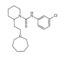 1-(3-Chlor-phenylthiocarbamoyl)-2-<2-hexamethylenimino-ethyl>-piperidin结构式