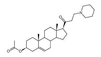 3β-Acetoxy-21-piperidinomethylpregn-5-en-20-on Structure