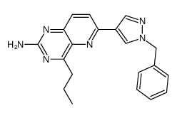 4-n-propyl-6-(1-benzyl-1H-pyrazol-4-yl)pyrido[3,2-d]pyrimidin-2-ylamine结构式