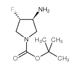 (3S,4S)-tert-Butyl 3-amino-4-fluoropyrrolidine-1-carboxylate Structure