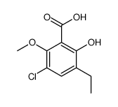 5-chloro-3-ethyl-2-hydroxy-6-methoxybenzoic acid Structure