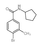 4-BROMO-N-CYCLOPENTYL-3-METHYLBENZAMIDE Structure