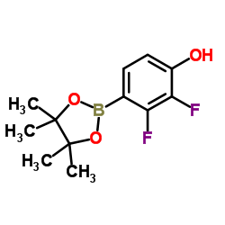 2.3-二氟-4-羟基苯硼酸频呢醇酯结构式