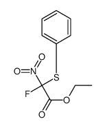 ethyl 2-fluoro-2-nitro-2-phenylsulfanylacetate结构式