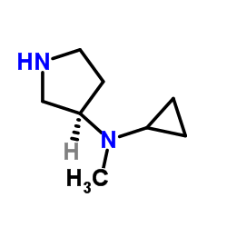 (3R)-N-Cyclopropyl-N-methyl-3-pyrrolidinamine结构式