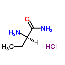 (|R|)-(-)-2-氨基丁酰胺盐酸盐结构式