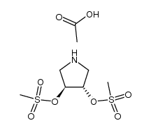 (3S,4S)-3,4-bis(methylsulfonyloxy)pyrrolidinium-acetat Structure