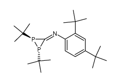 1,2-Di-tert-butyl-N-(2,4-di-tert-butylphenyl)-3-diphosphiranimin Structure
