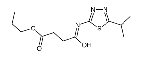 propyl 4-oxo-4-[(5-propan-2-yl-1,3,4-thiadiazol-2-yl)amino]butanoate Structure