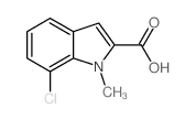7-氯-1-甲基-1H-吲哚-2-羧酸结构式