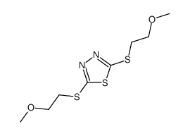 2,5-Bis-(2-methoxy-ethylsulfanyl)-[1,3,4]thiadiazole Structure