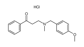 3-[N-methyl-N-(4-methoxybenzyl)]aminopropiophenone hydrochloride结构式