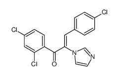 2-Propen-1-one,3-(4-chlorophenyl)-1-(2,4-dichlorophenyl)-2-(1H-imidazol-1-yl)- Structure