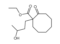 1-(3'-Hydroxybutyl)-2-oxocyclooctan-1-carbonsaeure-ethylester结构式