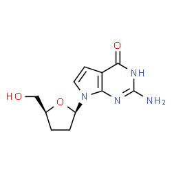 7-Deaza-2',3'-dideoxyguanosine结构式