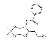 3-O-benzoyloxy-5-deoxy-1,2-O-isopropylidene-α-D-ribohexofuranose结构式