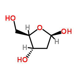 2-脱氧-beta-L-赤式戊呋喃糖结构式