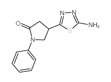 4-(5-amino-1,3,4-thiadiazol-2-yl)-1-phenylpyrrolidin-2-one(SALTDATA: FREE)结构式