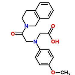 {[2-(3,4-Dihydro-2(1H)-isoquinolinyl)-2-oxoethyl](4-methoxyphenyl)amino}acetic acid Structure