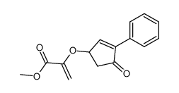 2-(4-Oxo-3-phenyl-cyclopent-2-enyloxy)-acrylic acid methyl ester结构式