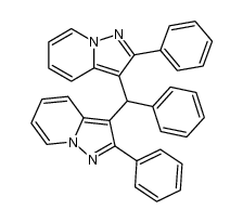 phenylbis(2-phenylpyrazolo[1,5-a]pyrid-3-yl)methane Structure
