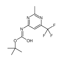 tert-butyl N-[2-methyl-6-(trifluoromethyl)pyrimidin-4-yl]carbamate结构式