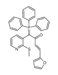 4-(furan-2-yl)-1-(2-(methylthio)pyridin-3-yl)-1-(triphenyl-5-phosphanylidene)but-3-en-2-one结构式