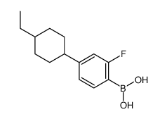 [4-(4-Ethylcyclohexyl)-2-fluorophenyl]boronic acid Structure