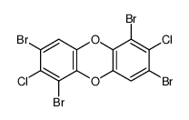 1,3,6,8-tetrabromo-2,7-dichlorodibenzo-p-dioxin结构式