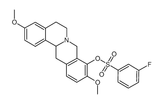 3-Fluorobenzenesulfonic Acid 5,8,13,13a-Tetrahydro-3,10-dimethoxy-6H-dibenzo[a,g]quinolizin-9-yl Ester Structure
