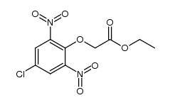 ethyl 4-chloro-2,6-dinitrophenoxyacetate结构式